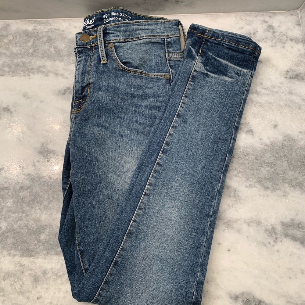 High rise skinny jeans